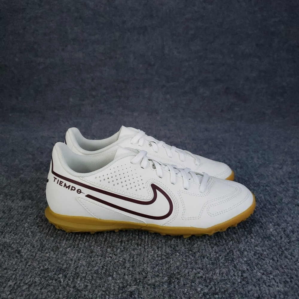 Nike Tiempo Legend 9 TF Turf‎ Cleats Youth Sz 4.5 White Sail Root Gum DA1193-169